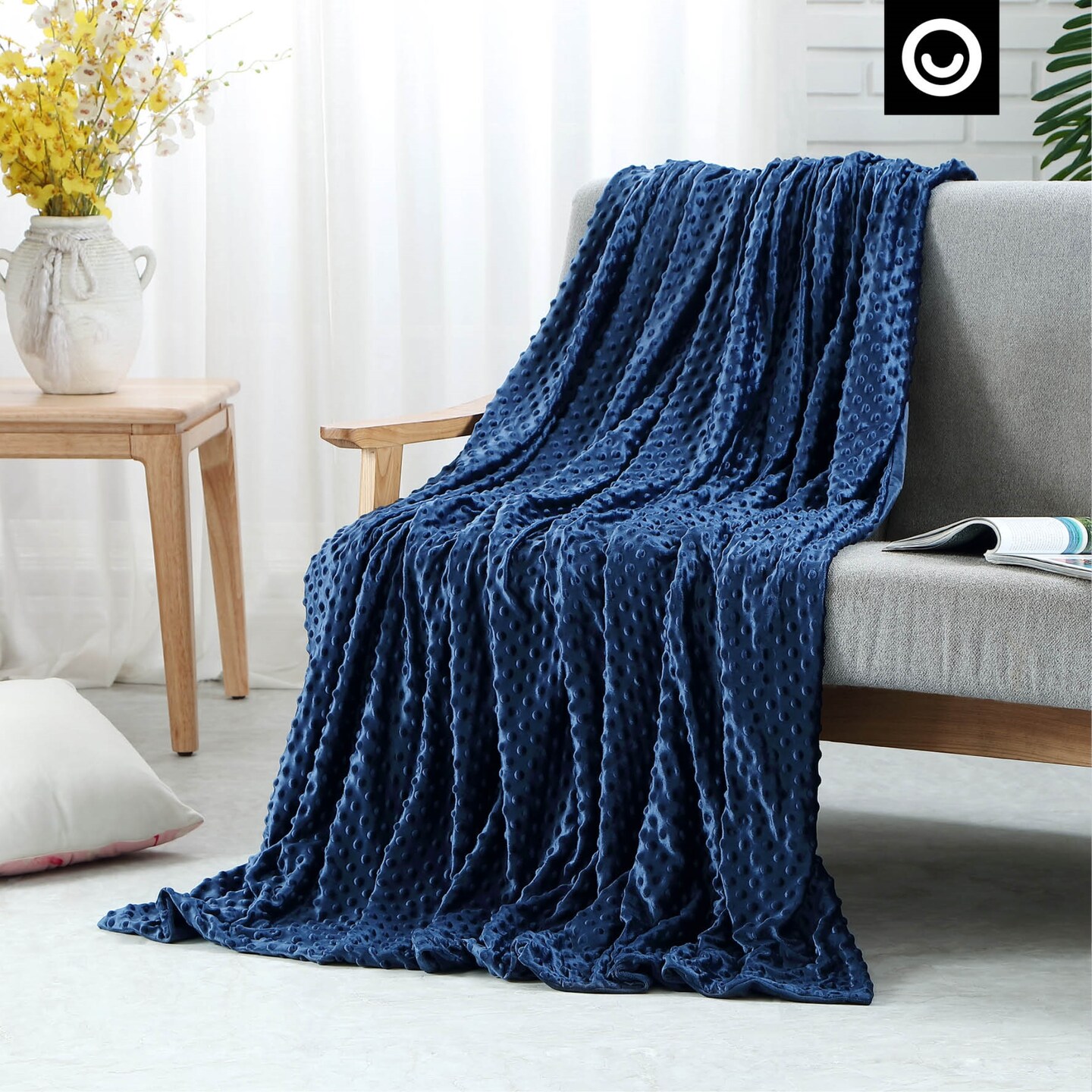Eshe Weighted Blanket with Dot Velvet Cover