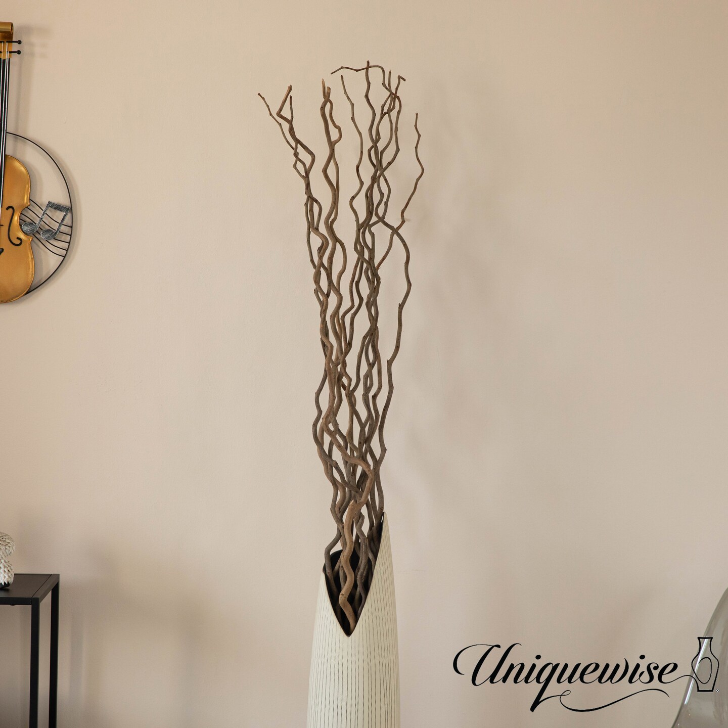 Uniquewise 12 pcs Natural Decorative Dry Branches Authentic Sticks, Home Decoration and Wedding Craft, DIY Greenery Plants Craft Vases fillers Garden Hotel Farmhouse Decor