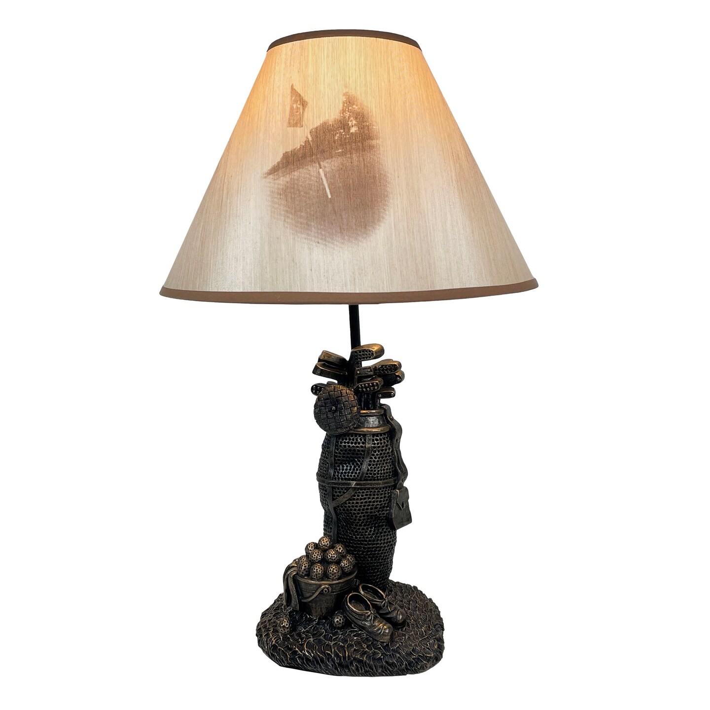Golf Lovers Tee Light Golf Bag Table Lamp w/Decorative Shade Michaels