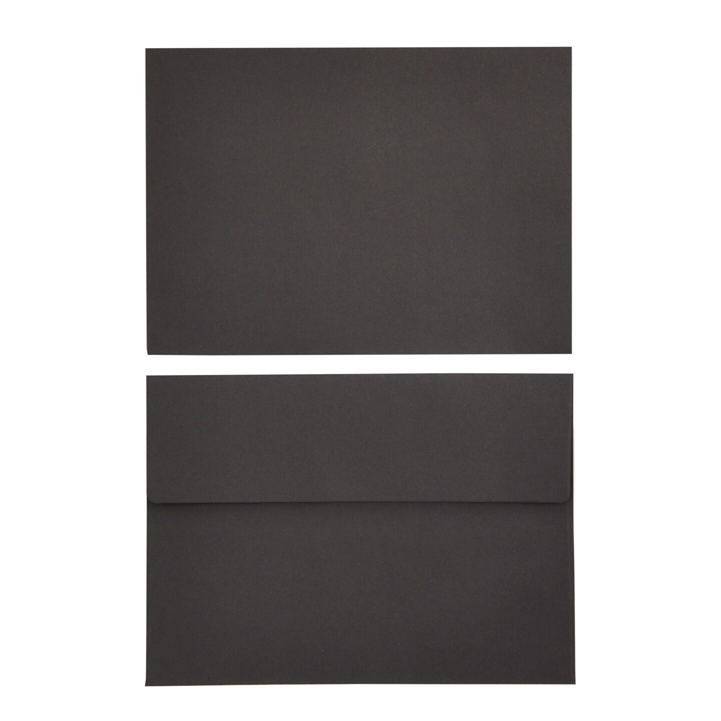 200-Pack 5x7-Inch Black Envelopes with Square Flap and Peel and Press Closure for For Birthday, Wedding, and Anniversary Party Invitations, Greeting Cards, Thank You Notes