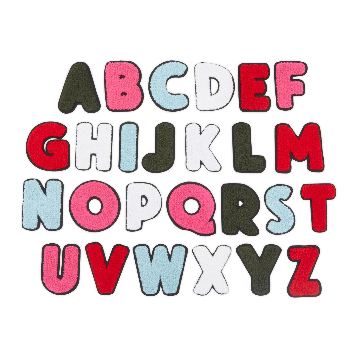 62 Pieces Iron On Letters 2.75, Embroidery Chenille A-Z Alphabet