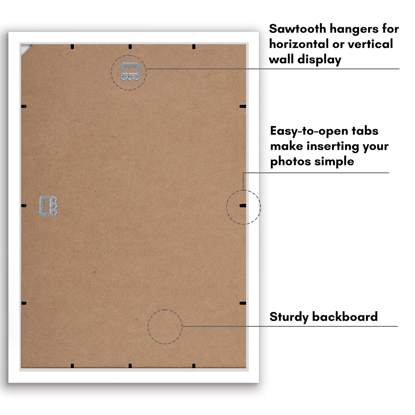 Americanflat A2 A3 A4 A5 Poster Frame - Picture Frame to Display Posters - Ideal for Documents and Artwork - Plexiglass Cover - Adjustable Hanging Hardware - Includes Easel