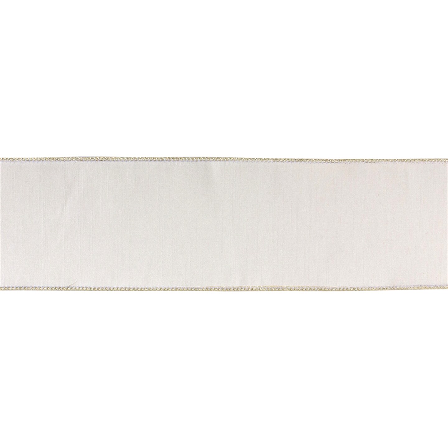 Melrose Solid Wired Craft Ribbon - 4&#x22; x 10 Yards - White