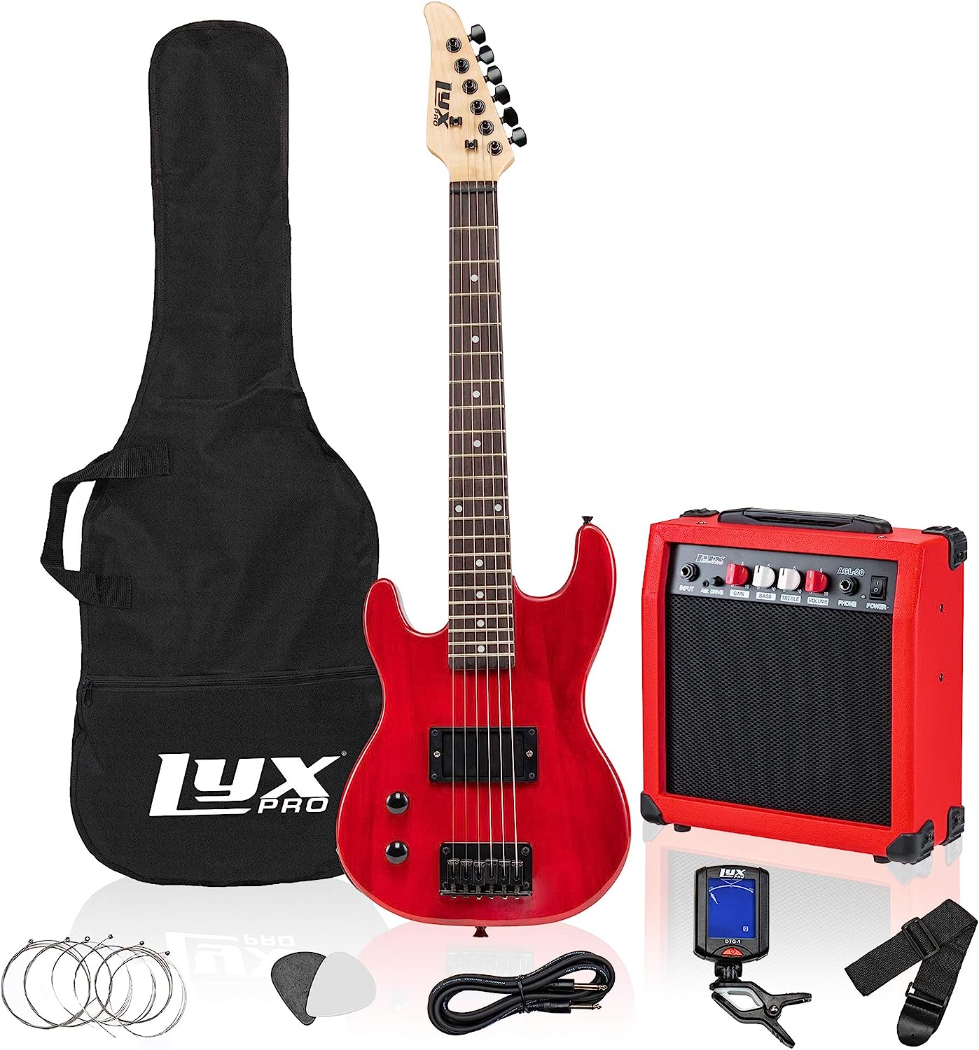 LyxPro 30&#x22; Stratocaster Electric Guitar Beginner Kit - Blue