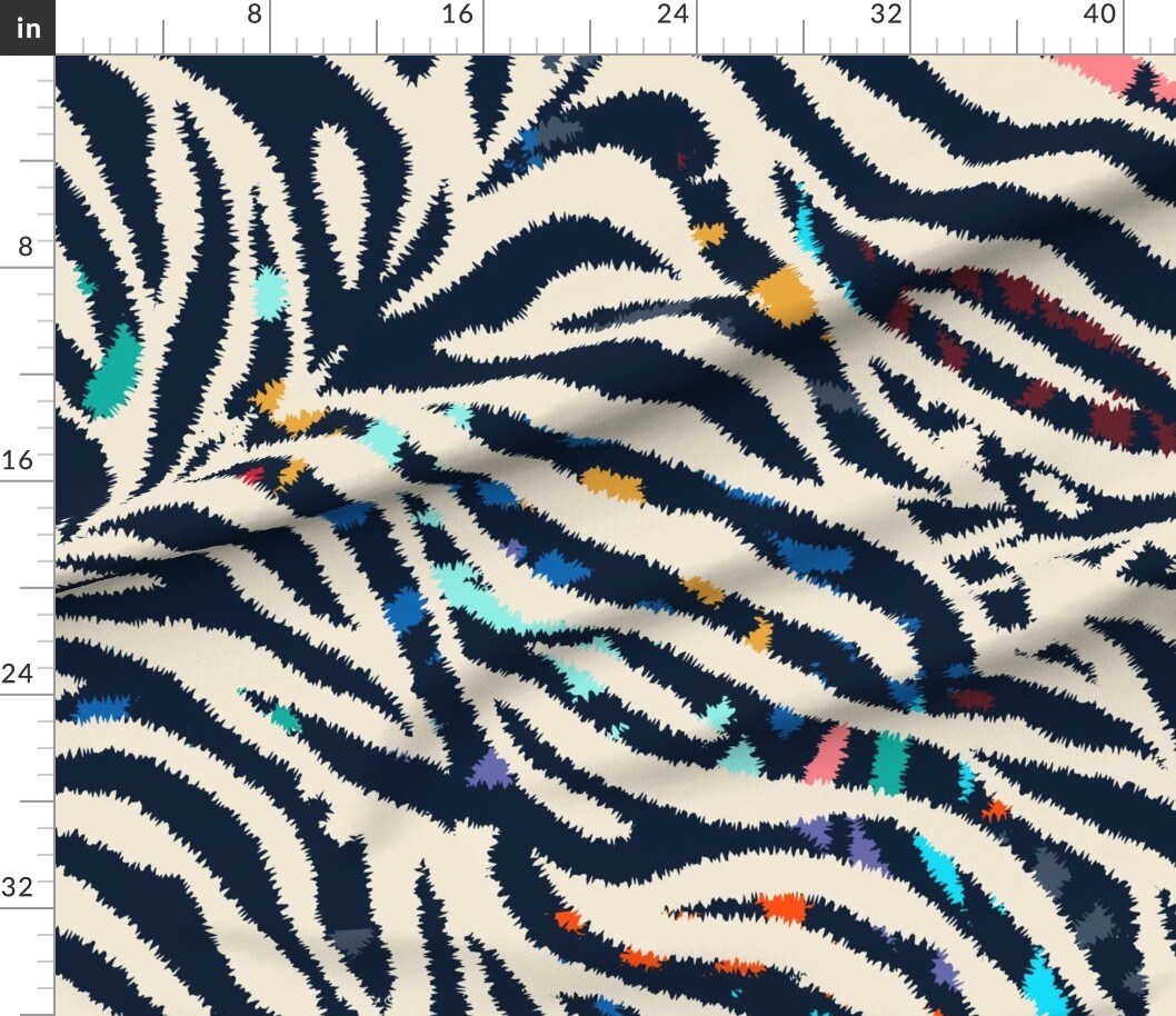 Abstract Animal Print Modern Safari Custom Printed Fabric by Spoonflower Various Fabrics by the Yard or Fat Quarter