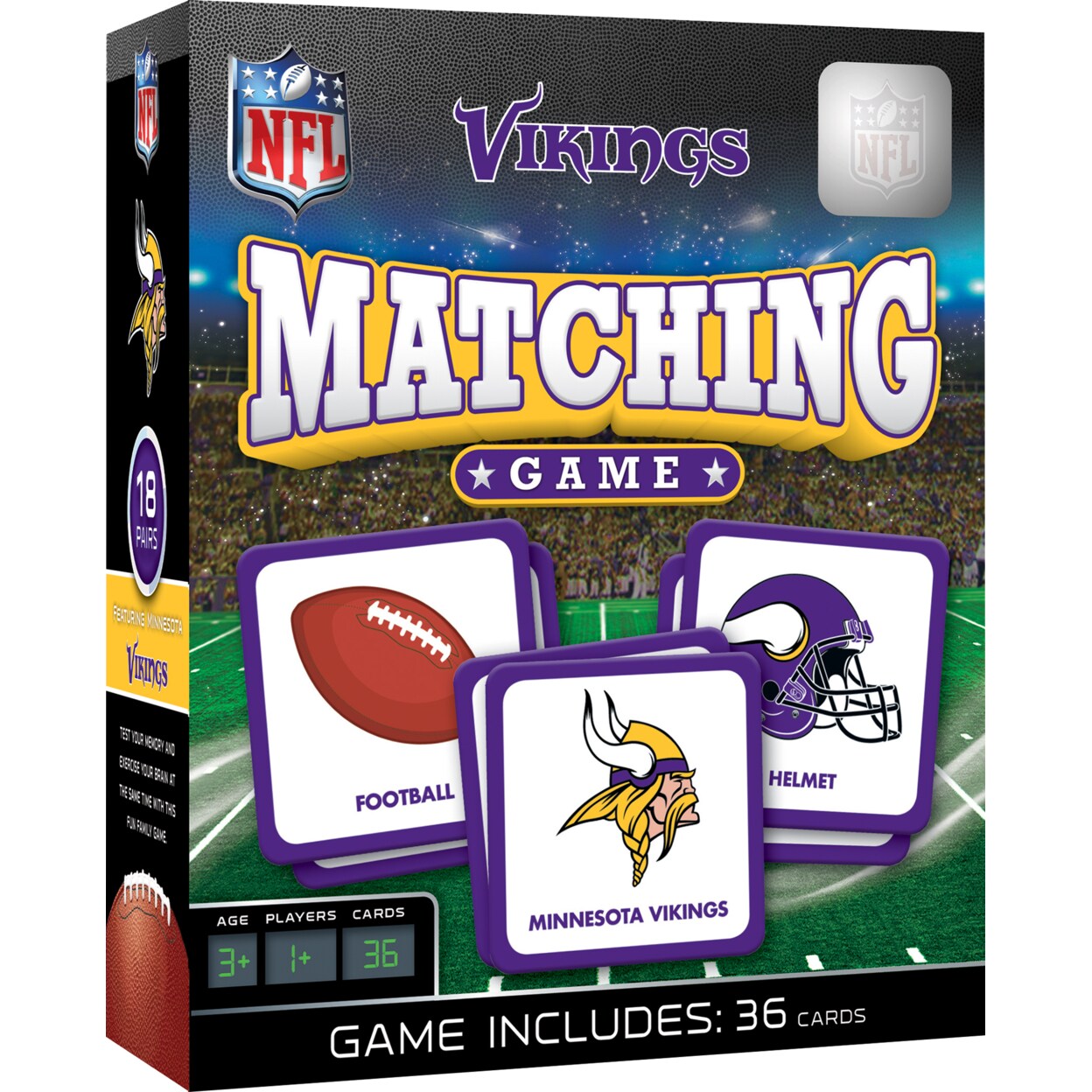 MasterPieces Officially Licsenced NFL Minnesota Vikings Shake N' Score Dice  Game for Age 6 and Up