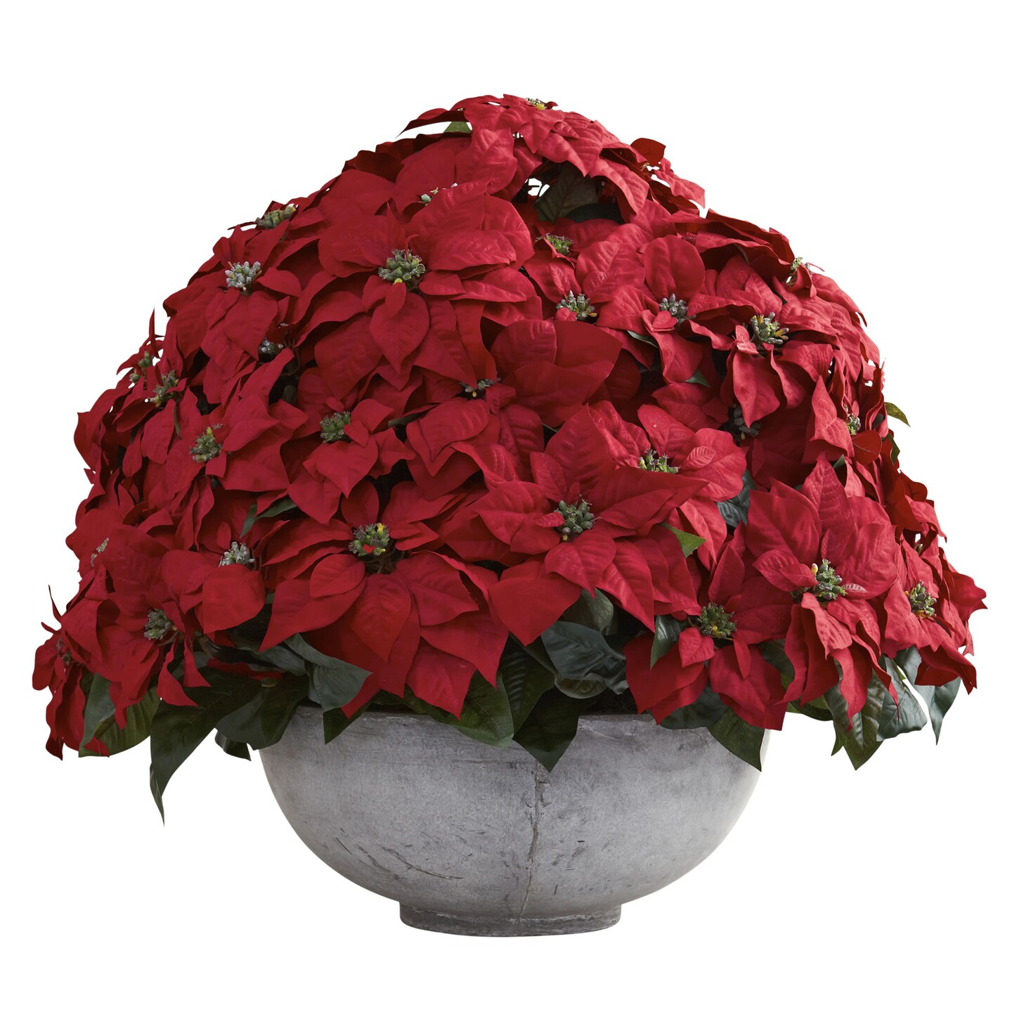 Nearly Natural 34&#x22; Giant Poinsettia Arrangement in Decorative Planter