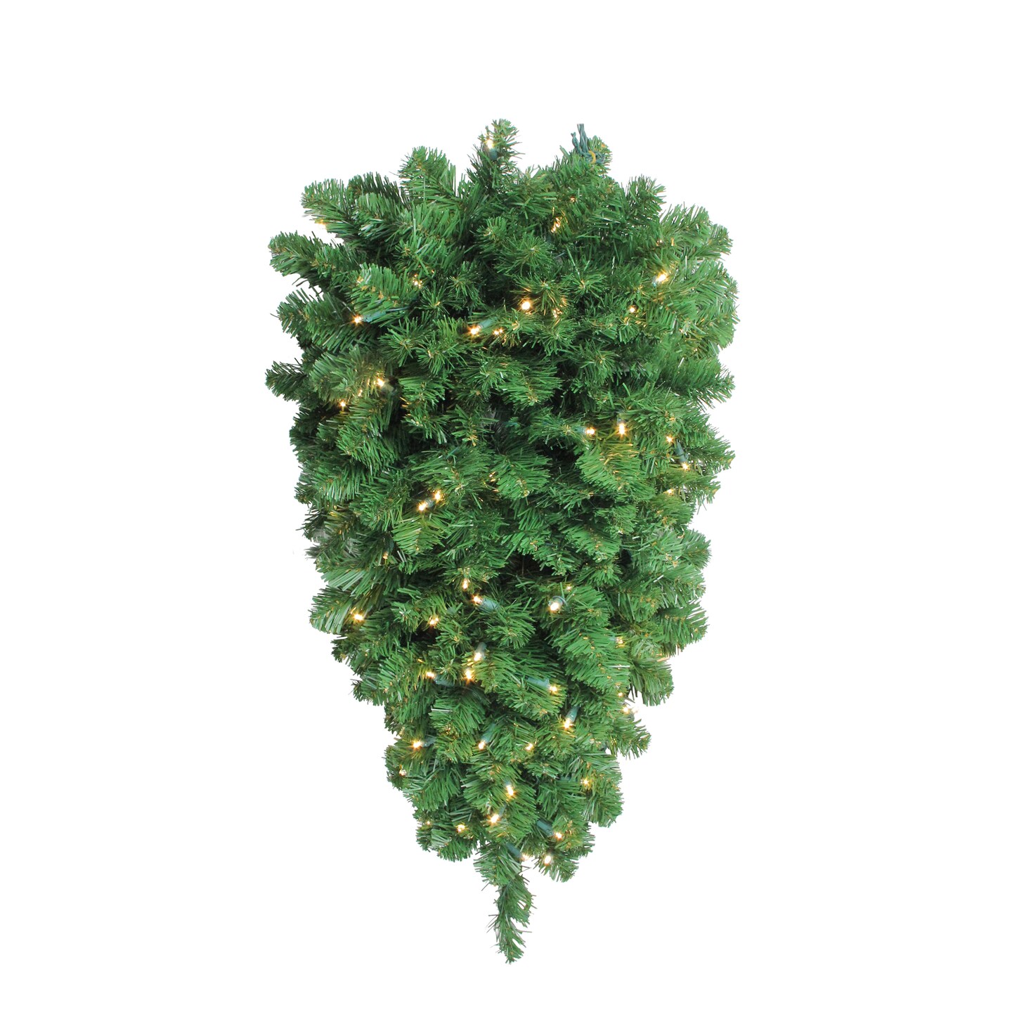 Northlight 36&#x22; Green Pre-Lit Pine Artificial Christmas Column Swag - Warm White LED Lights