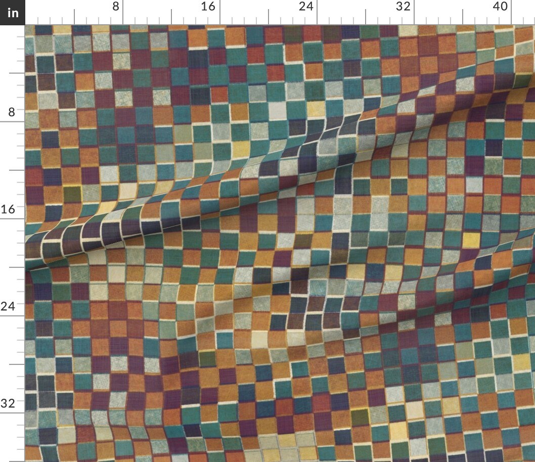 Nostalgic Squares - Custom Printed Fabric