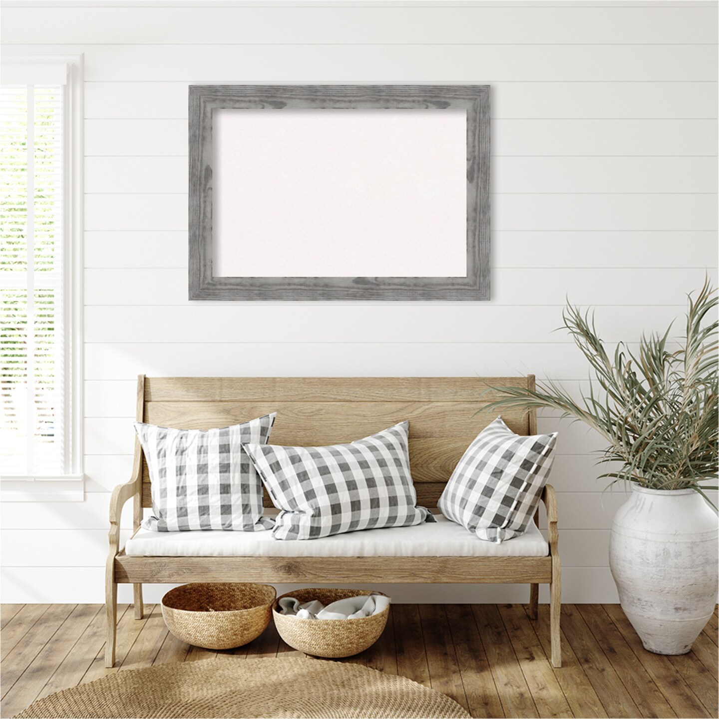 Bridge Wood Framed Corkboard, White Cork
