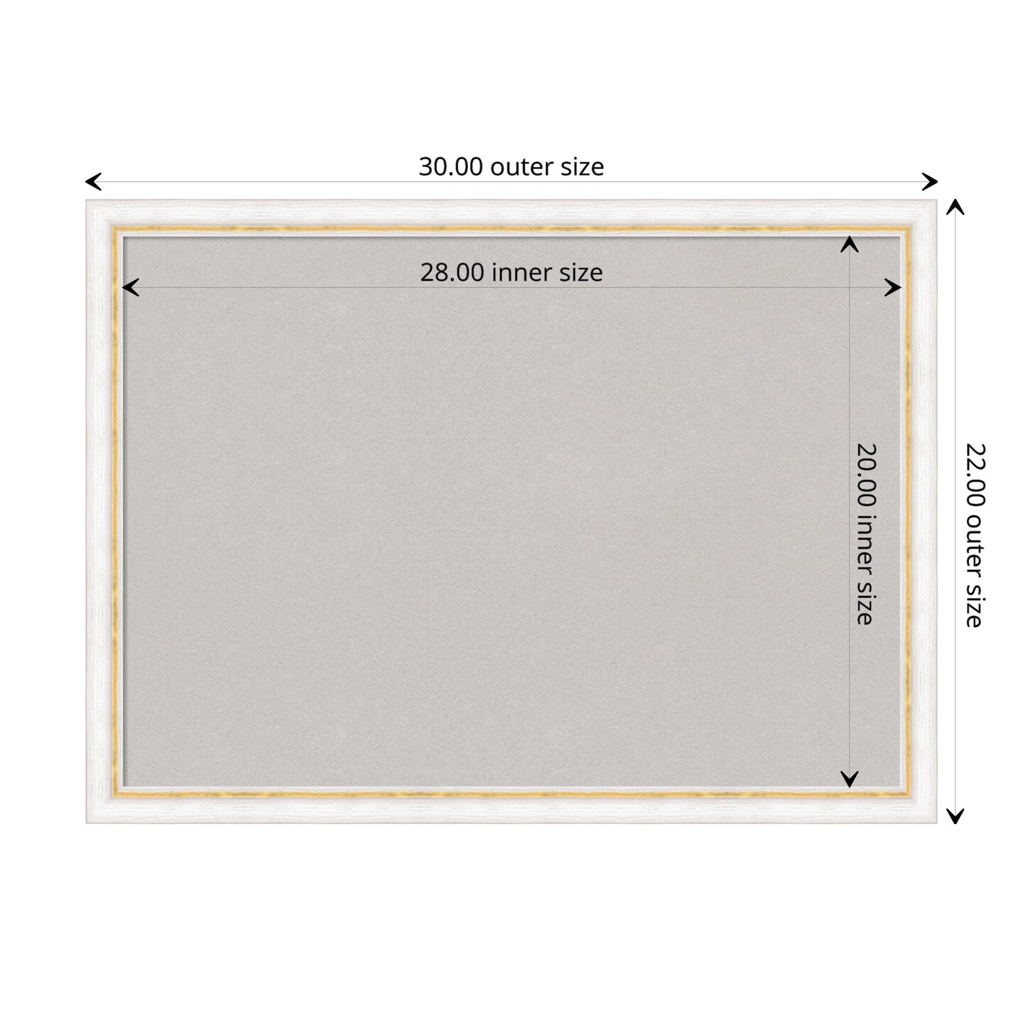 Morgan Wood Framed Corkboard, Grey Cork