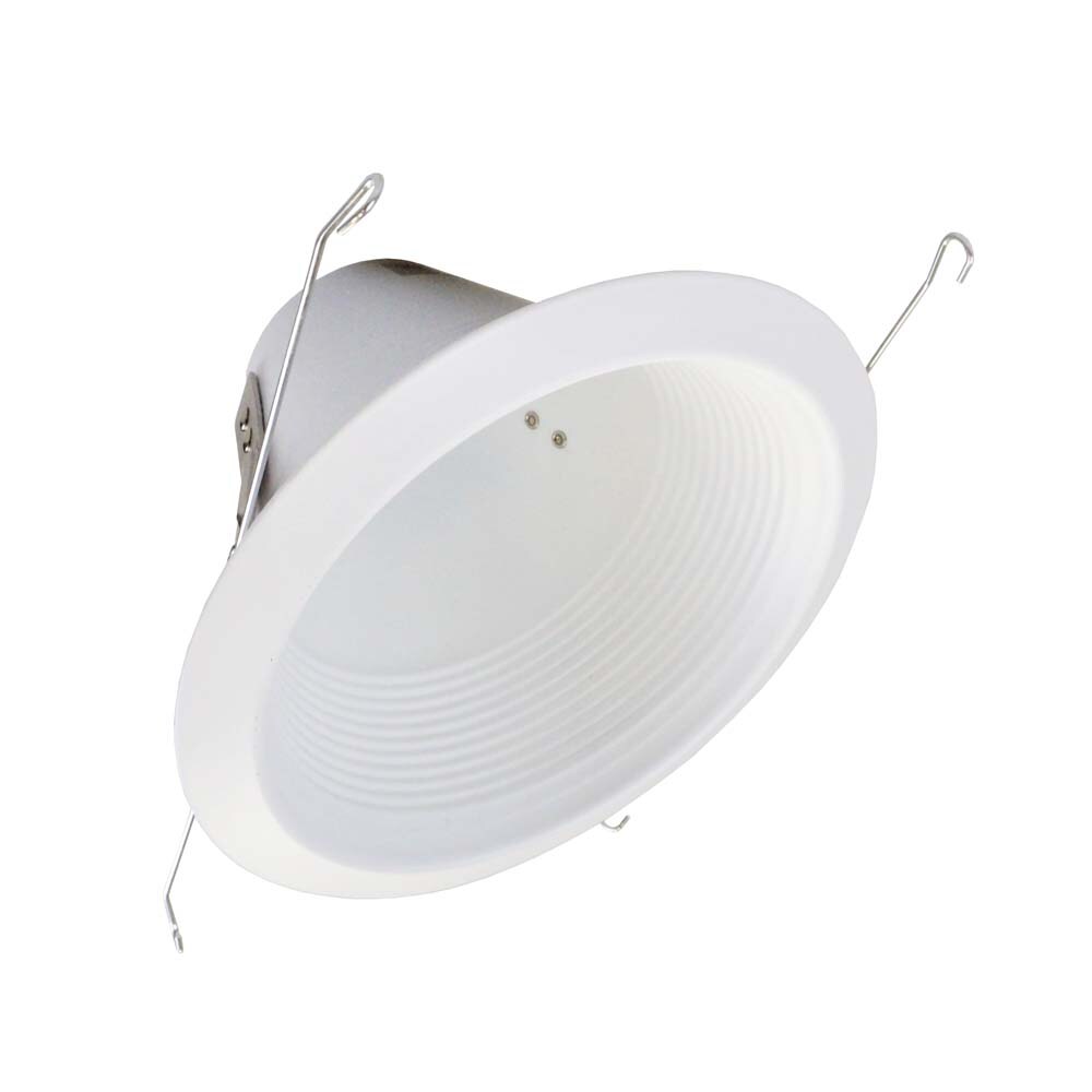 NICOR 5 in. White Recessed Shallow Cone Baffle Trim
