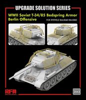 Ryefield 1/35 WWII Soviet T-34/85 Bedspring Armor (Berlin Offensive) Plastic Model