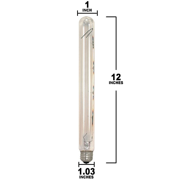 Satco S2979 75W 130V T8 Clear Showcase E26 Medium Base Incandescent bulb