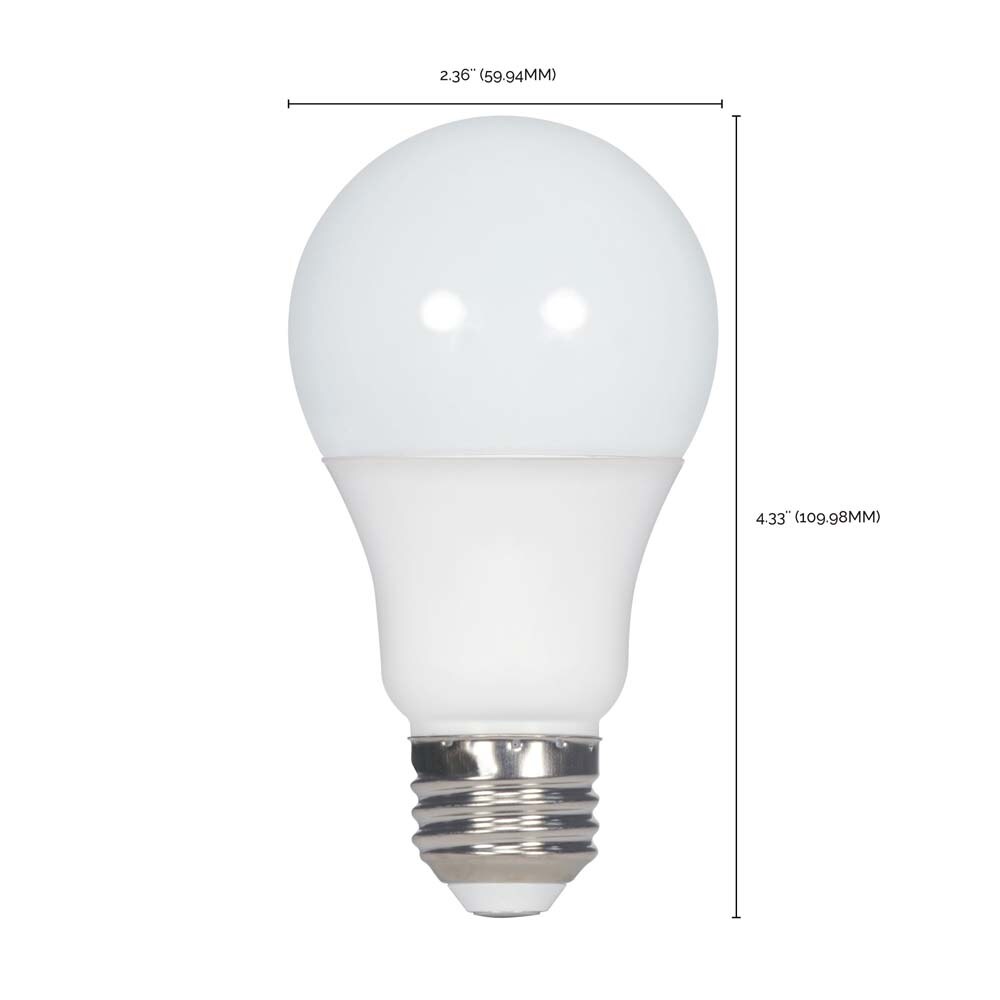 Satco 9.5w A19 LED Frosted 2700K Medium Base 220 deg. 120v Bulb