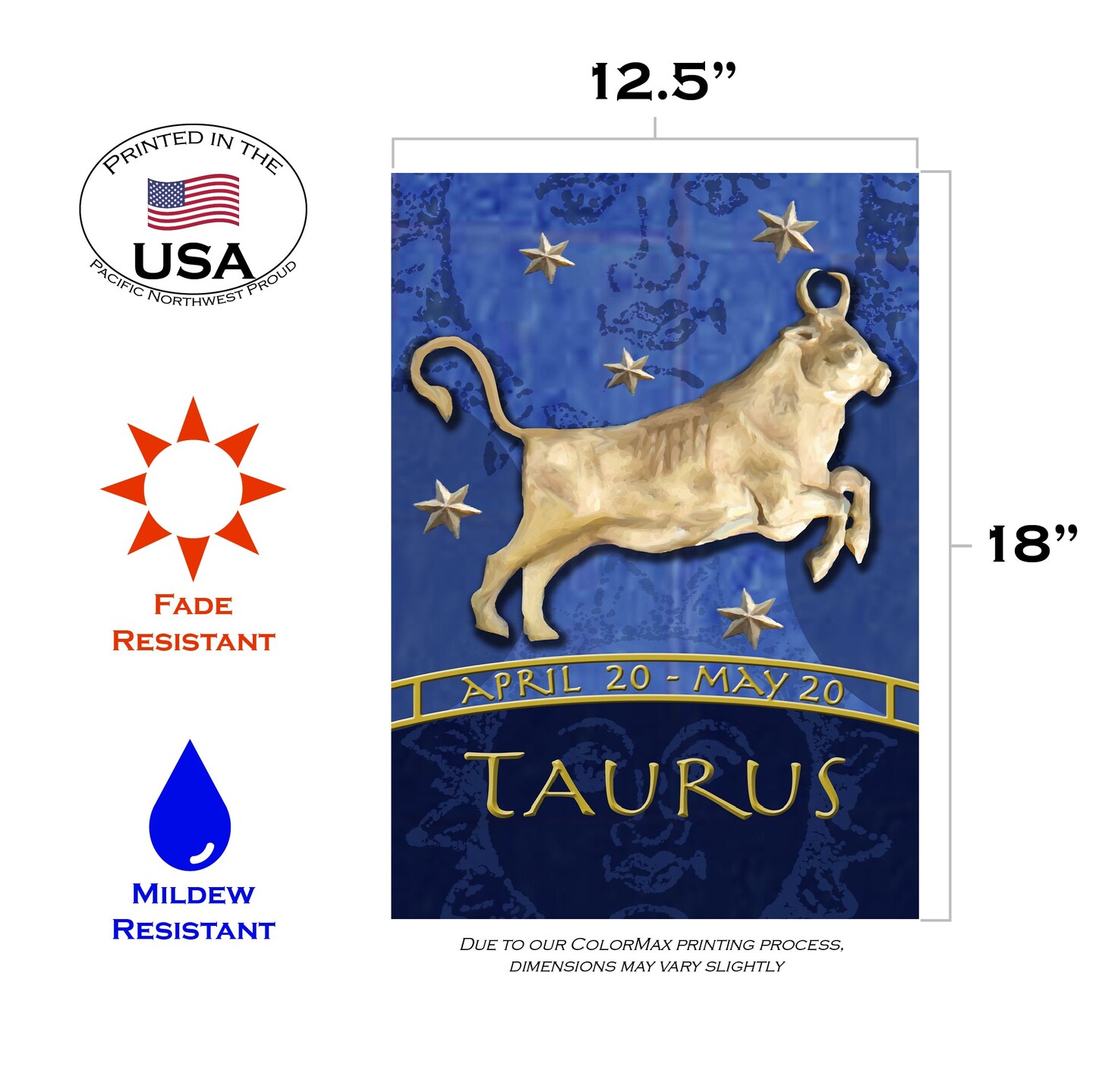 Zodiac-Taurus Decorative Taurus Flag