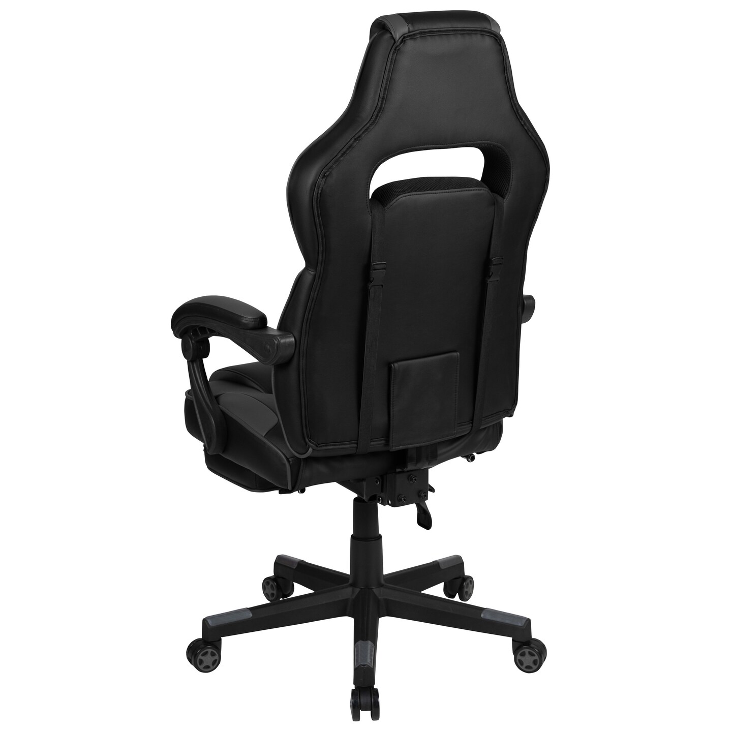 Emma and Oliver Ergonomic Gaming Chair -Recline Back/Arms, Footrest, Massaging Lumbar