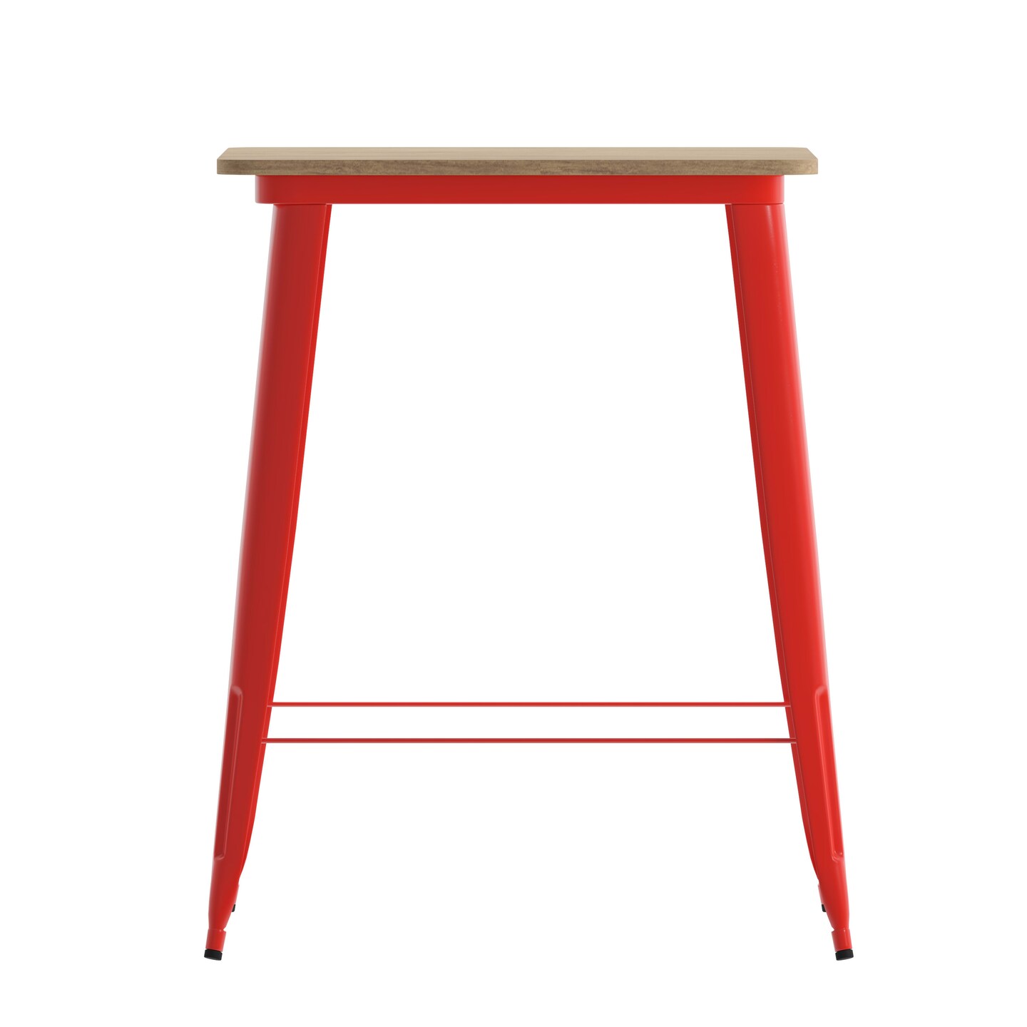 Merrick Lane Dryden Indoor/Outdoor Bar Top Table, 31.5&#x22; Square All Weather Poly Resin Top with Steel base
