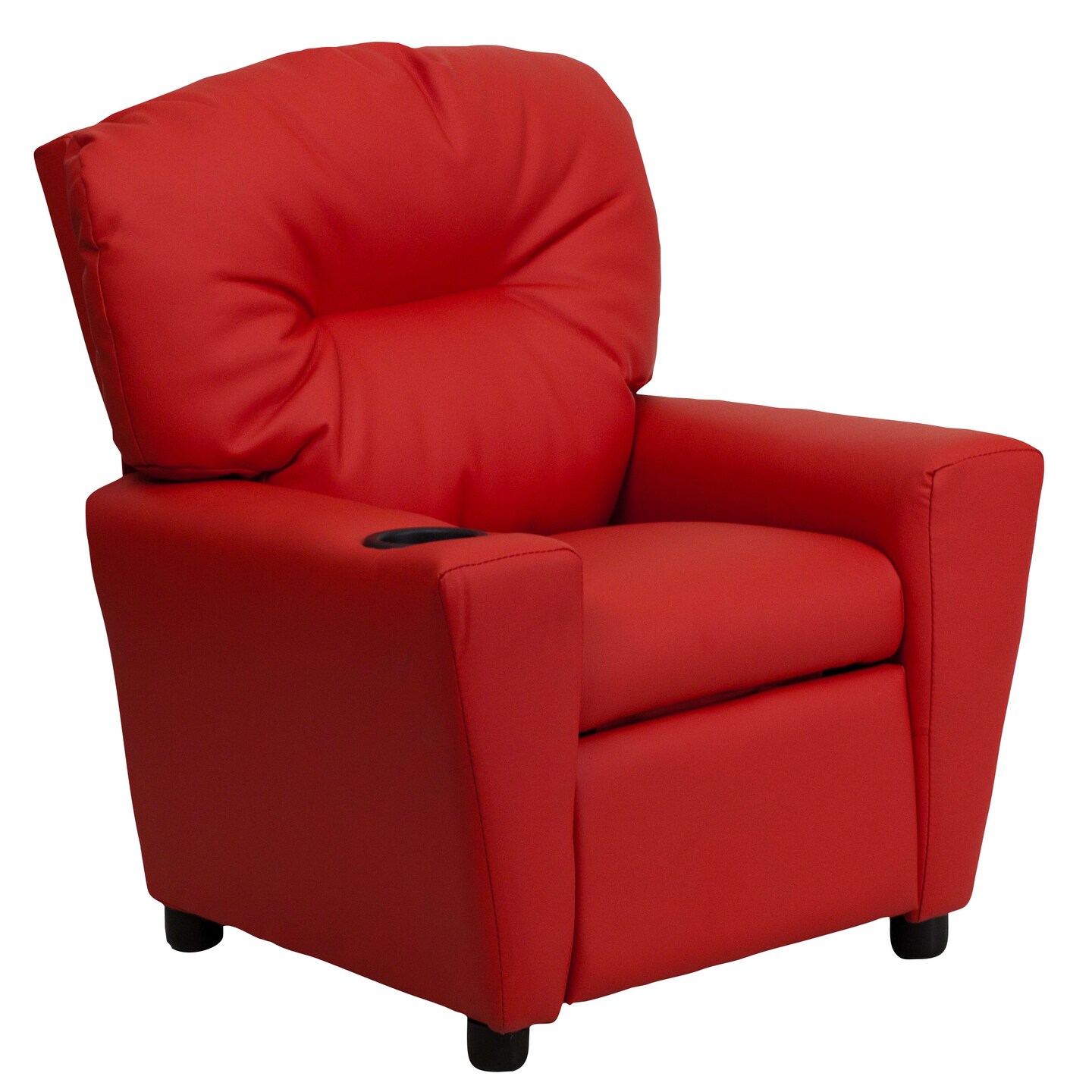 Emma and Oliver Contemporary Kids Recliner with Cup Holder