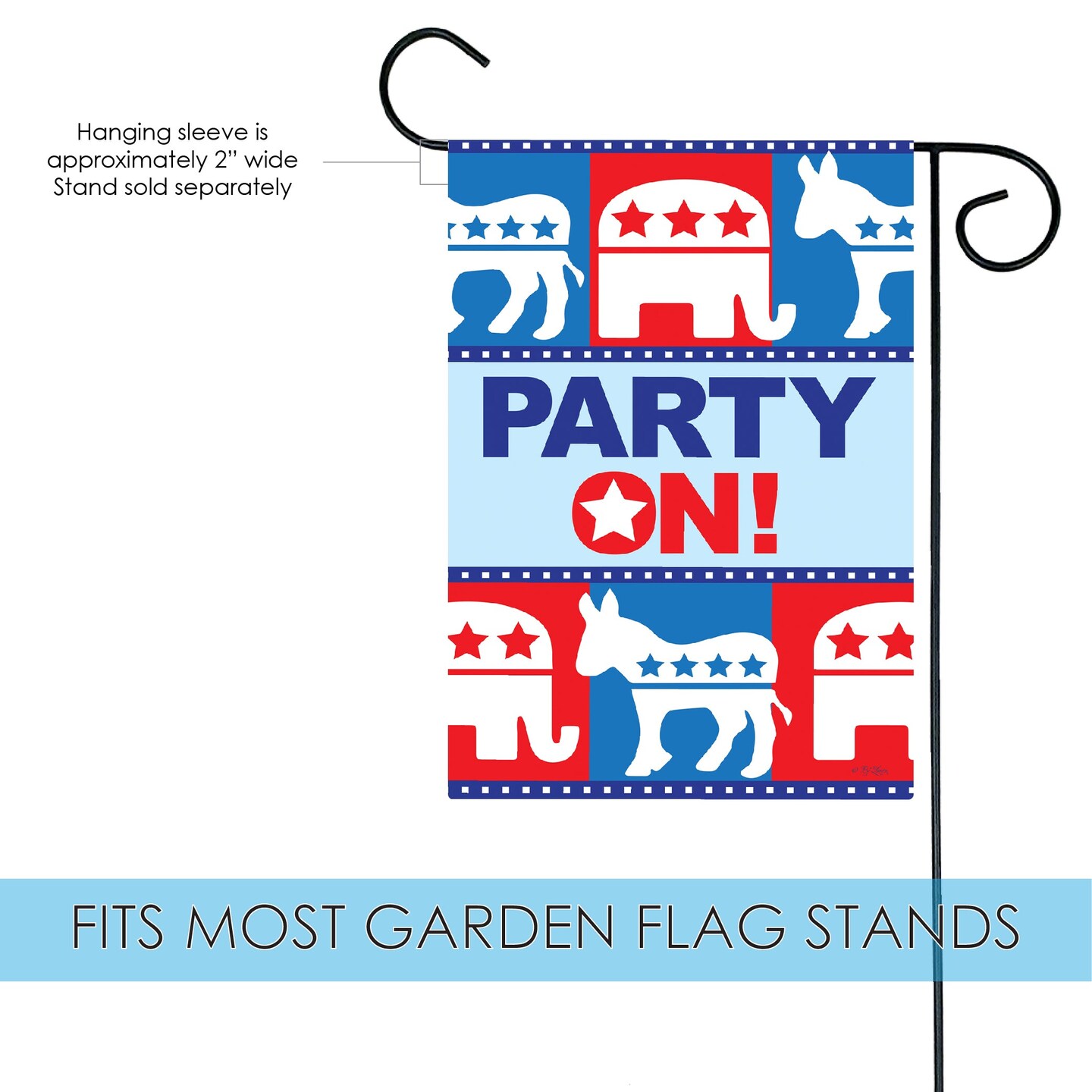 Party On Decorative Political Flag