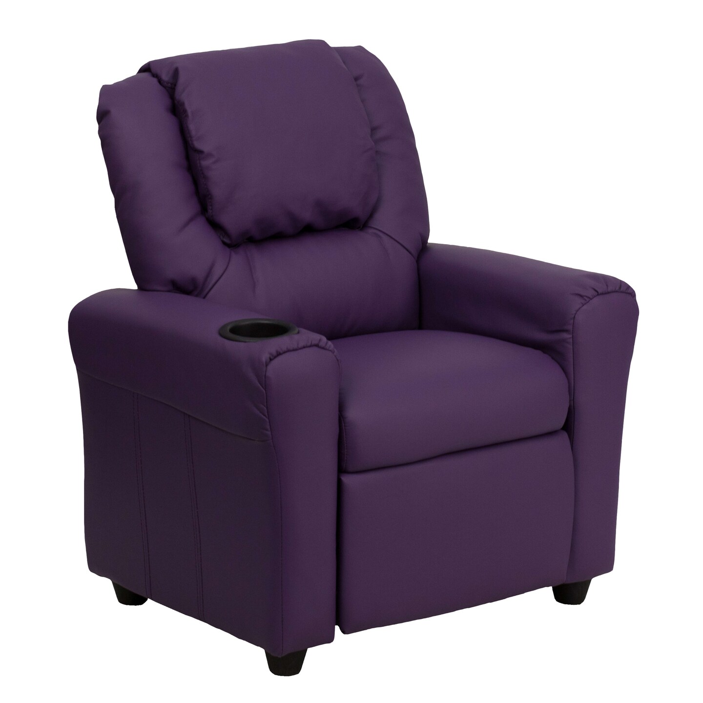 Emma and Oliver Contemporary Kids Recliner with Cup Holder and Headrest