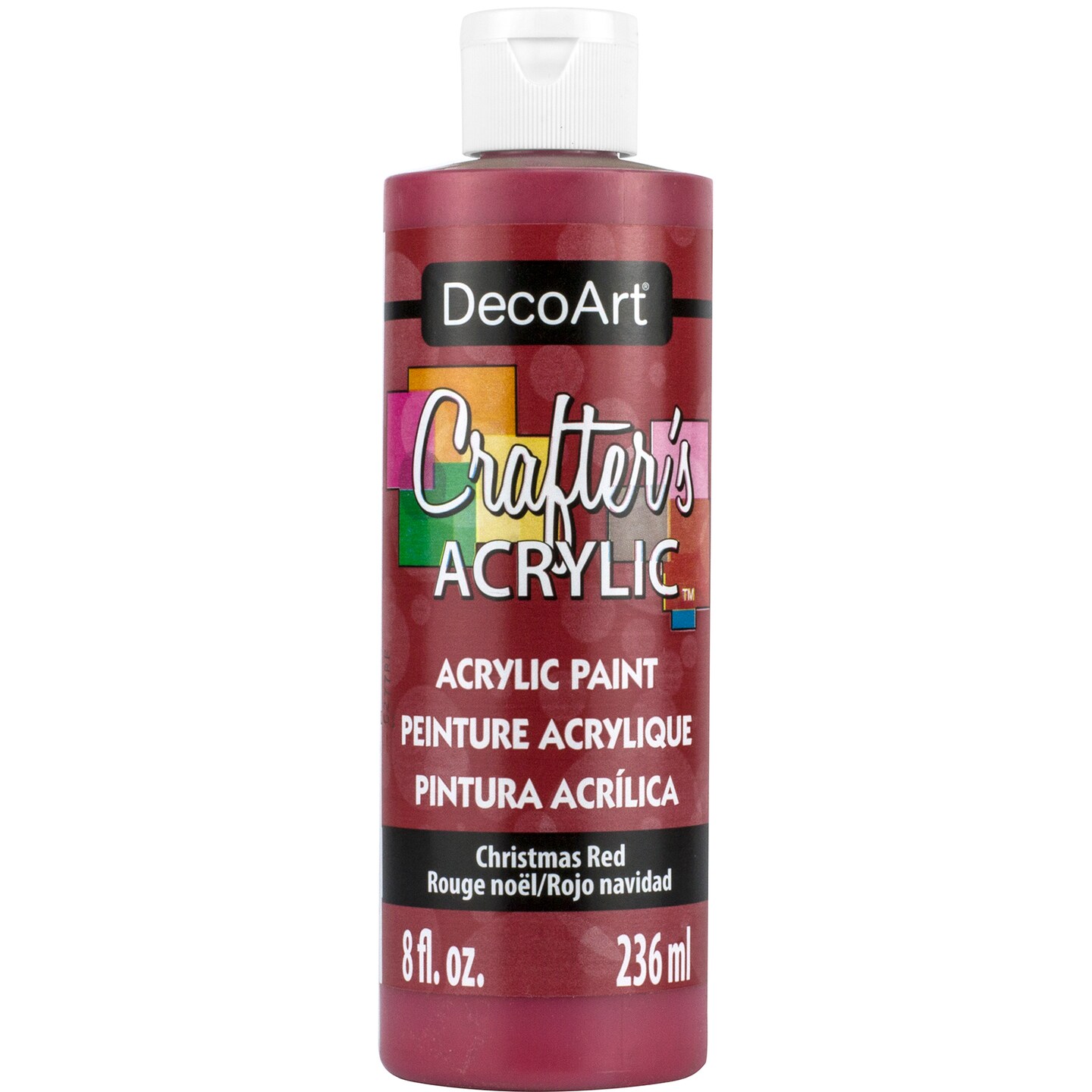 DecoArt Crafter&#x27;s Acrylic Paint, 8 oz., Christmas Red
