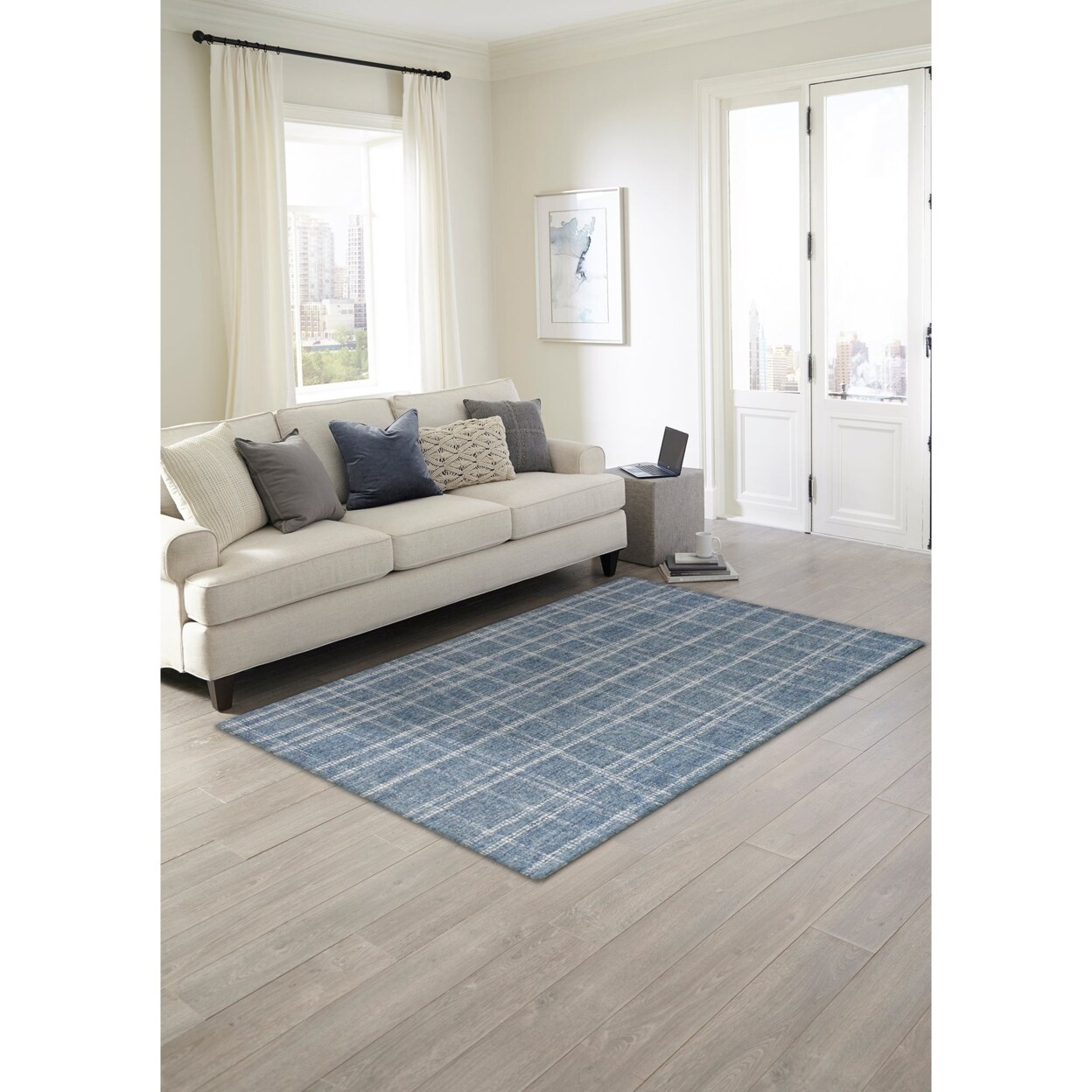 The Rug Department Liora Manne Savannah Mad Plaid Indoor Area Rug Blue