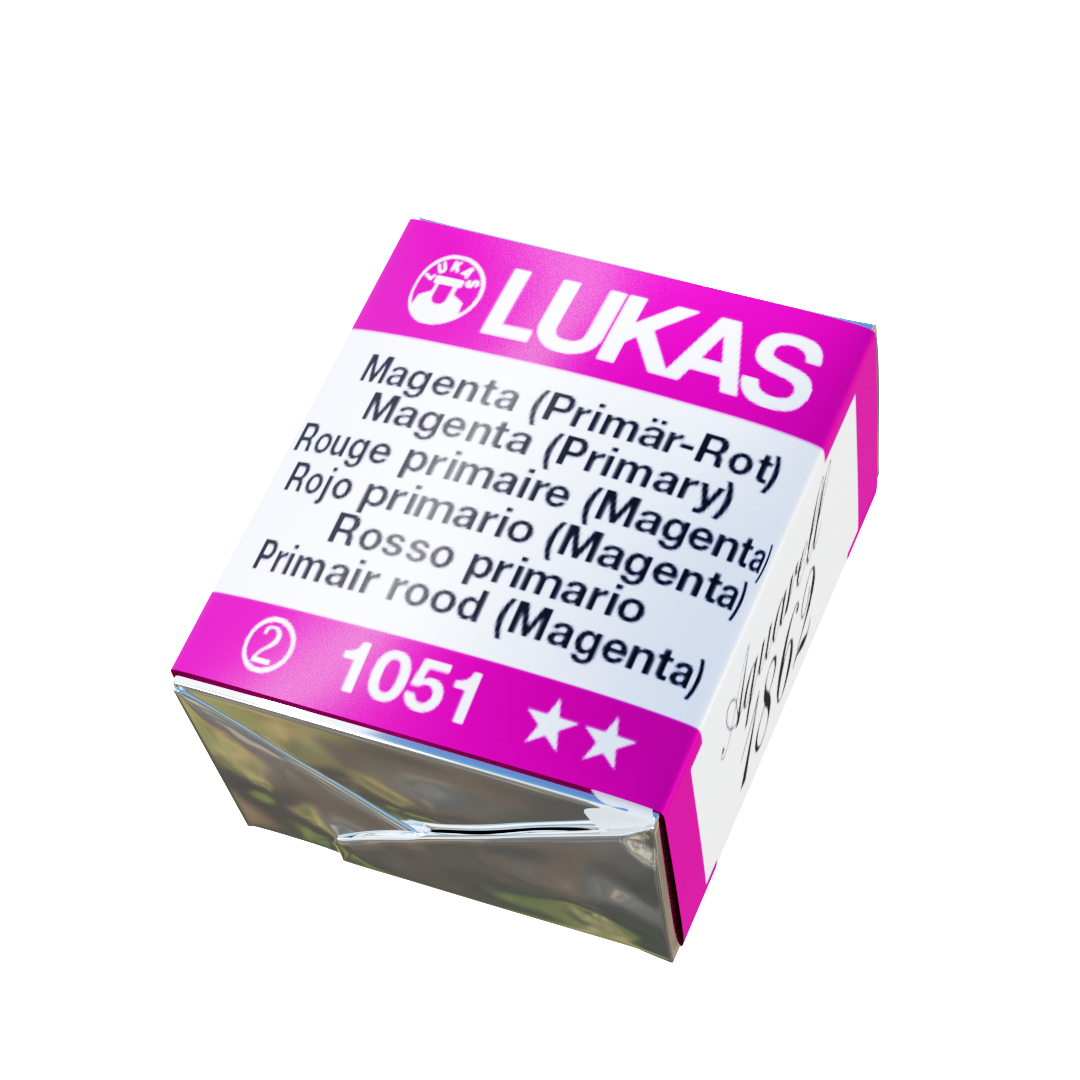 LUKAS 1862 Aquarell Artists' Watercolor Pans, Half Pan - Vibrant Professional Grade Watercolor Paint - Easy-to-Wet, Intense Color, Long-lasting - Ideal for Professional Watercolorists