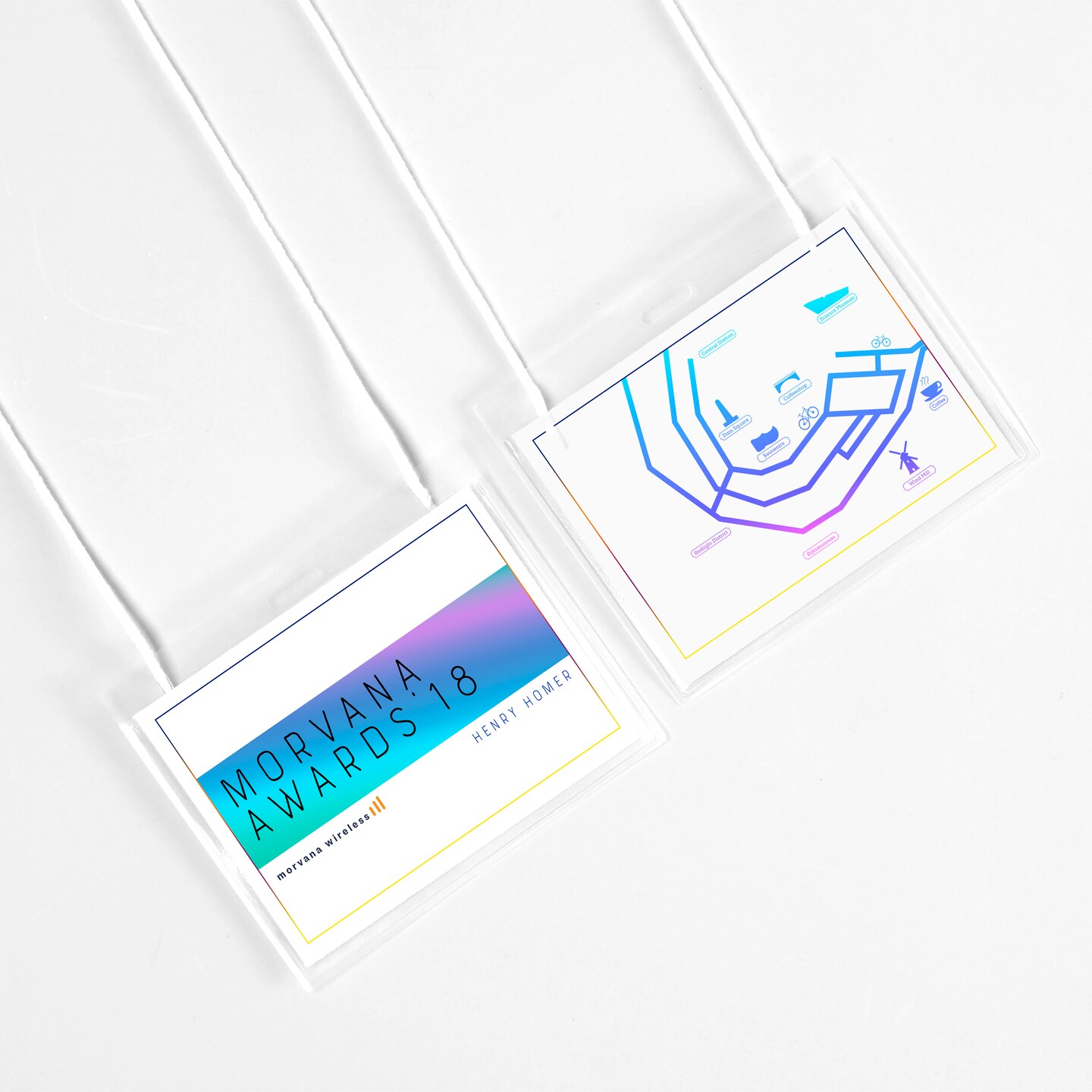 Avery Customizable Name Badges, 3&#x22; x 4&#x22;, 2 Packs, 200 Badge Holders with Cords and 204 Printable Name Tag Inserts Total (46019)