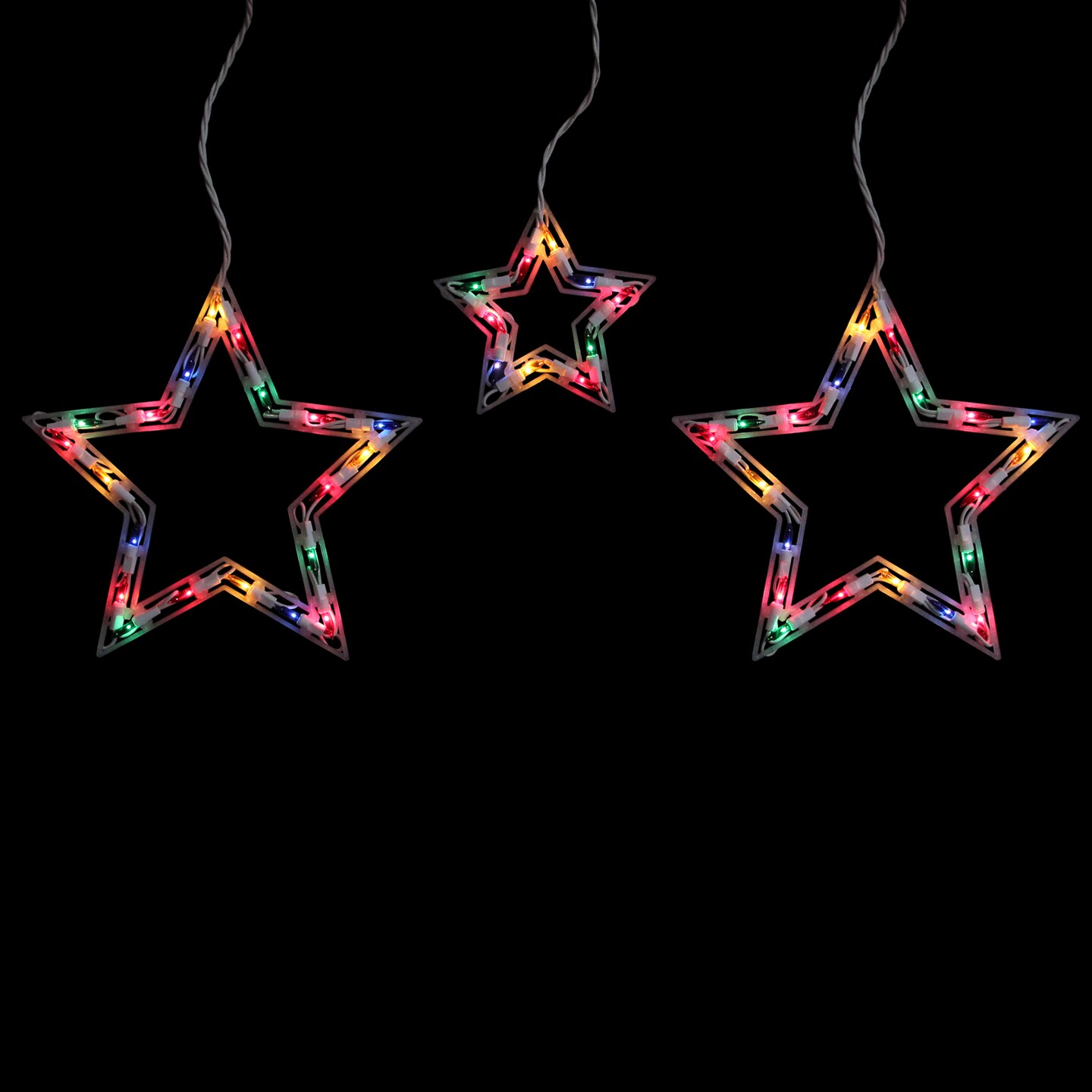 Northlight 100-Count Multi-Color Star Shaped Mini Icicle Christmas Lights, 7ft Wire | Michaels