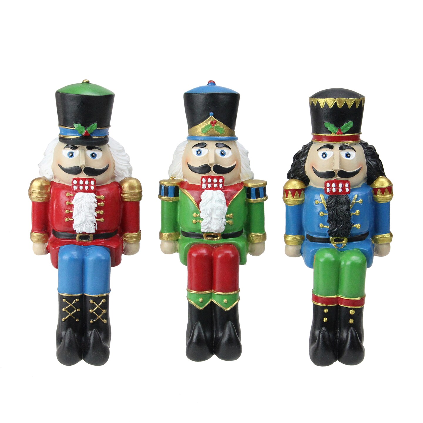 Northlight Nutcracker Christmas Stocking Holders - 5&#x22; - Set of 3