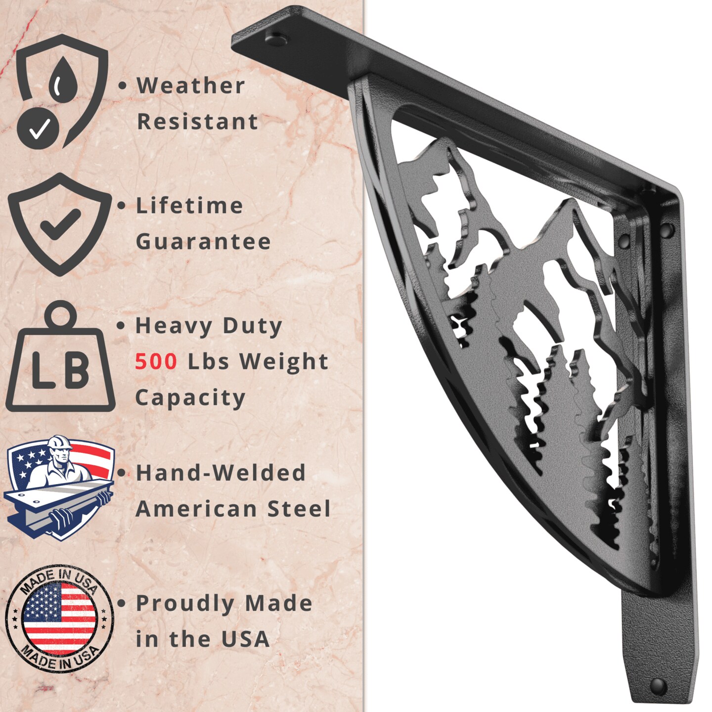 Starby Decorative Heavy Duty Steel Brackets