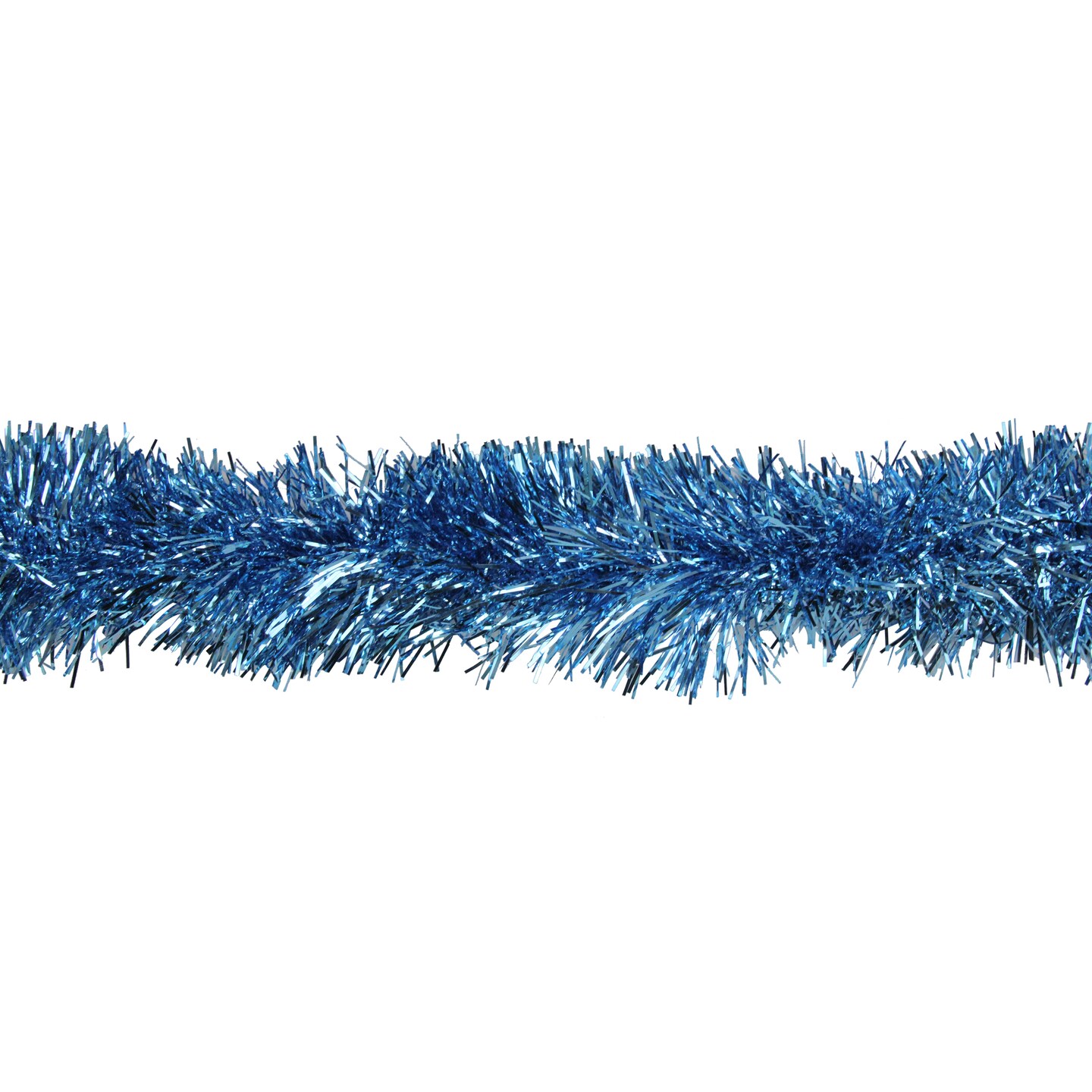 Northlight Traditional Shiny Foil Tinsel Commercial Christmas Garland - 50&#x27; x 3&#x22; - Sky Blue - Unlit