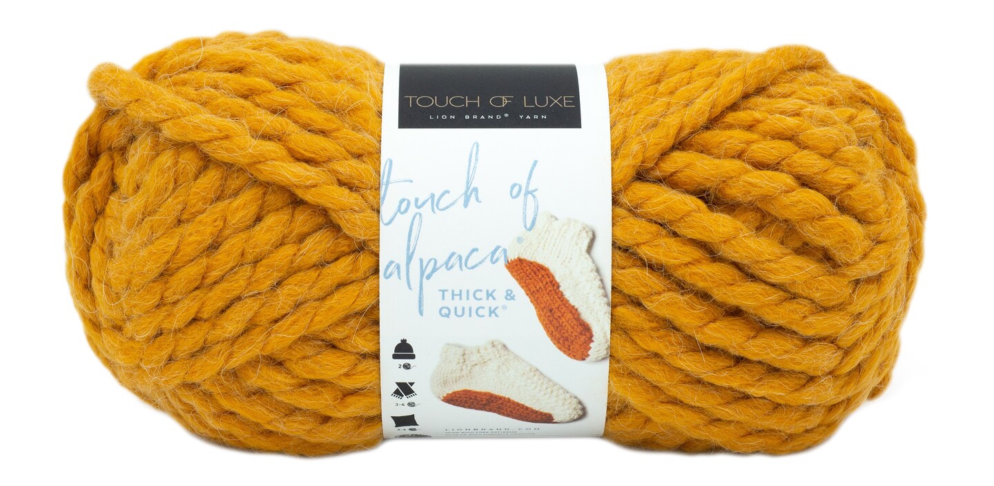 Lion Brand Touch Of Alpaca Thick &#x26; Quick Yarn-Mango Chutney