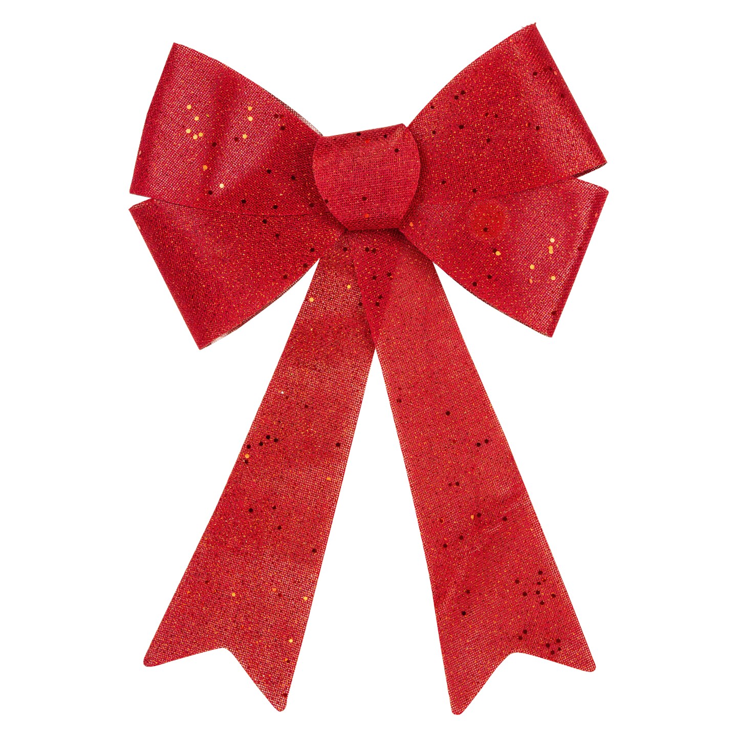 Northlight 16&#x22; LED Lighted Red Burlap Bow Christmas Decoration with Color Changing Lights