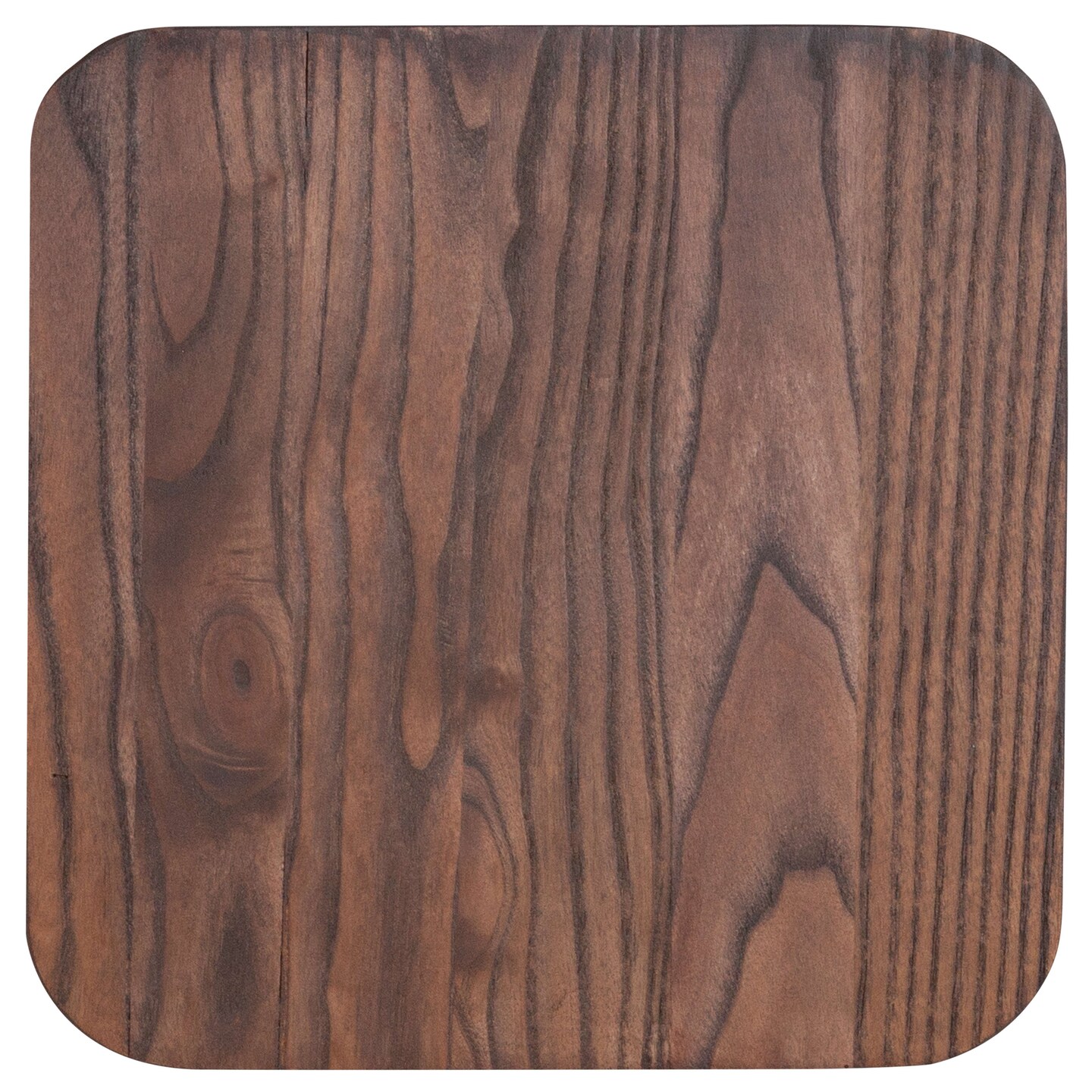 Merrick Lane Dalton Series Backless Metal Dining Stool with Wooden Seat for Indoor Use