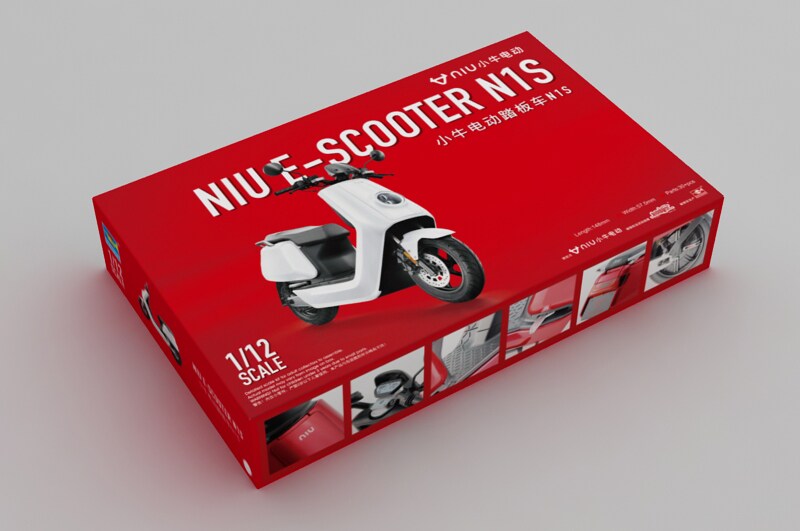 Trumpeter  1/12 NIU E-SCOOTER N1S   PAINTED WHITE Plastic Model