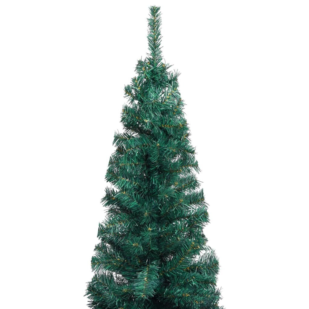 Slim Artificial Christmas Tree with LEDs&#x26;Ball Set