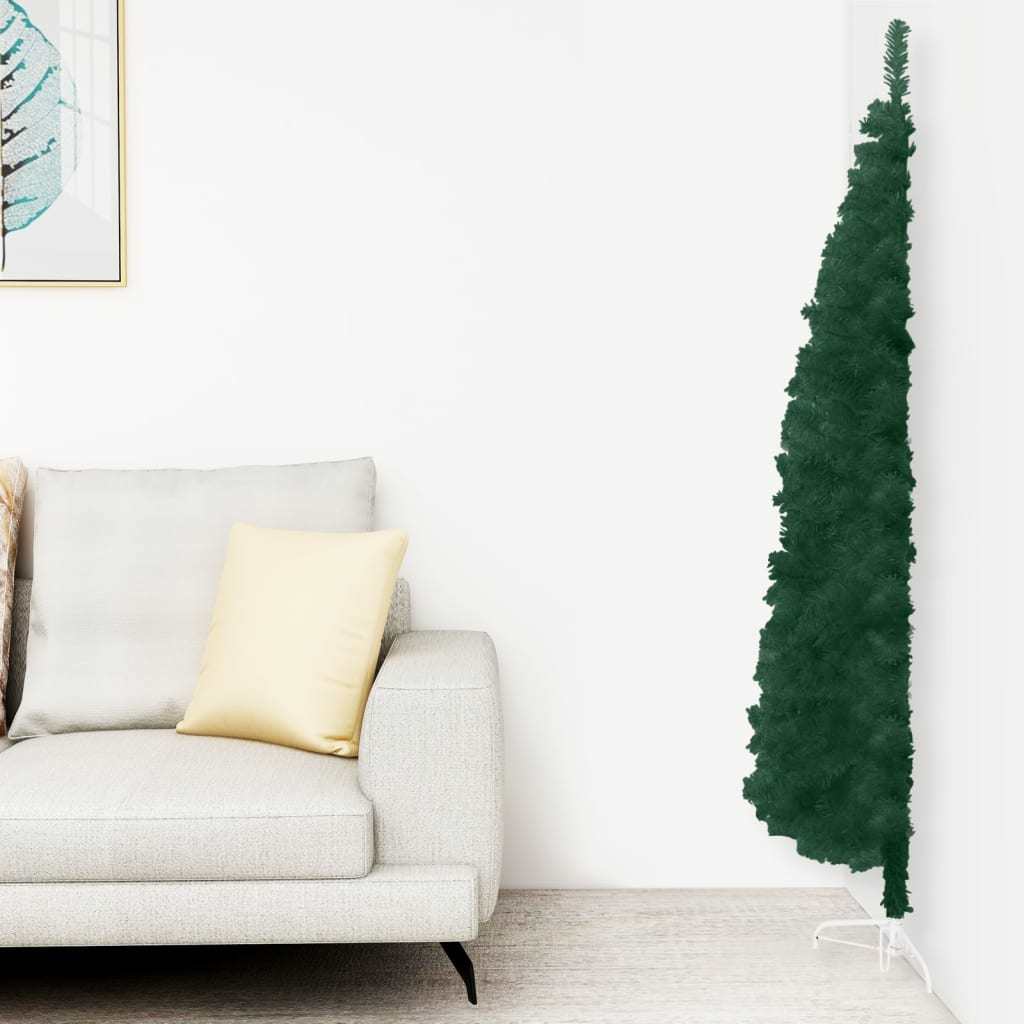 Slim Artificial Half Christmas Tree with Stand