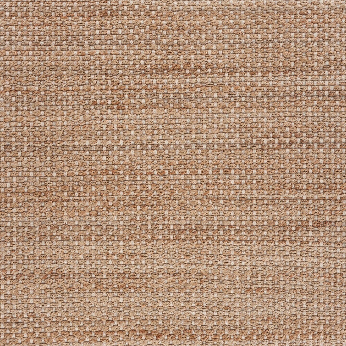 Laddha Home Designs 5' x 7.75' Tan and White Bordering Hand Loomed Rectangular Area Throw Rug