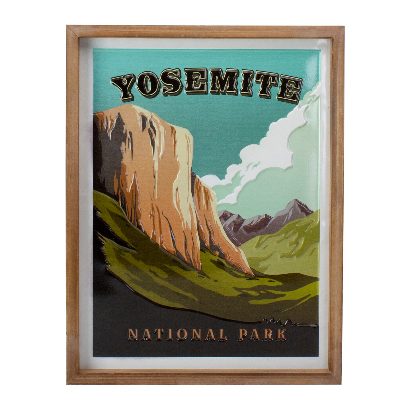 Raz 18&#x22; Green and Brown Yosemite National Park Wall Art