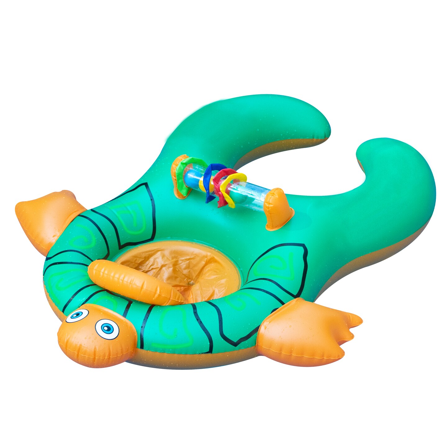Swim Central Turtle Baby and Mom Inflatable Swimming Pool Seat - 40&#x22; - Green