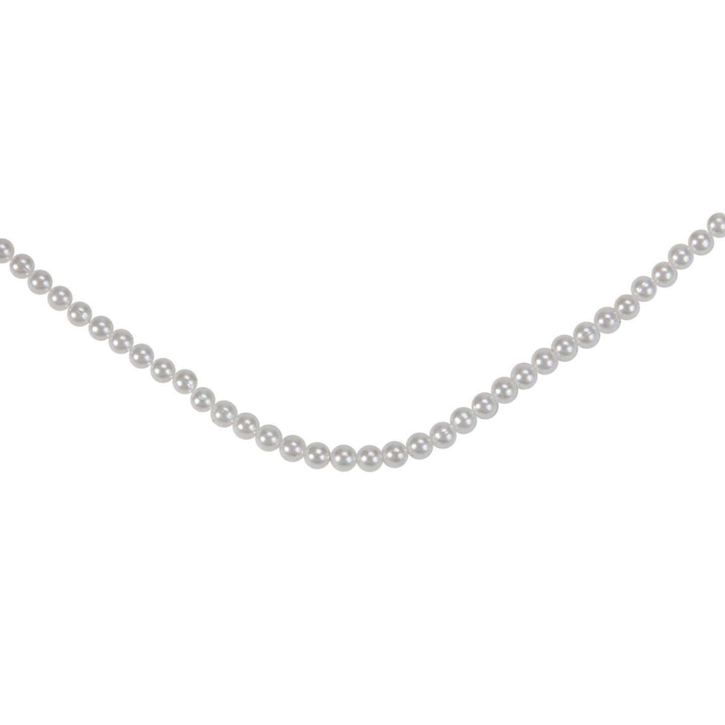 Northlight Shiny Pearl Beaded Christmas Garland - 15' x .25" - White - Unlit