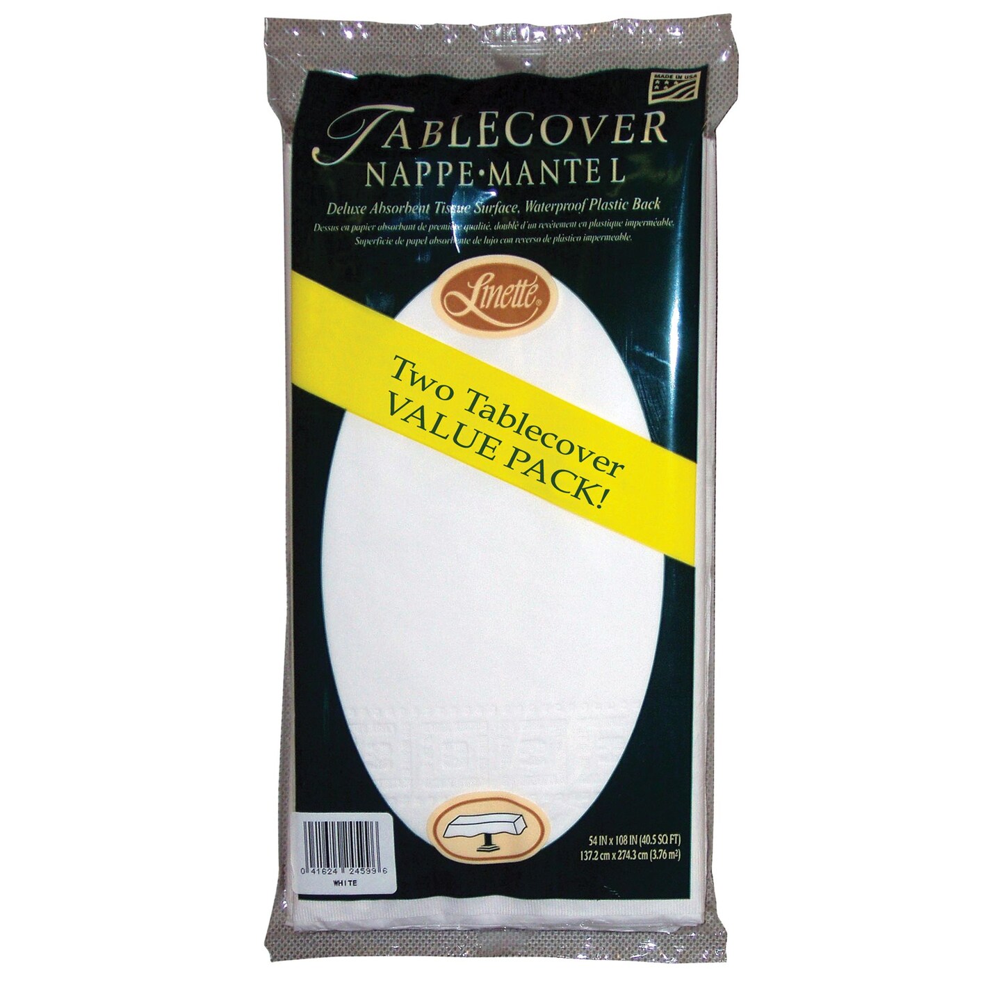 Party Central Club Pack of 72 Green and White Decorative Table