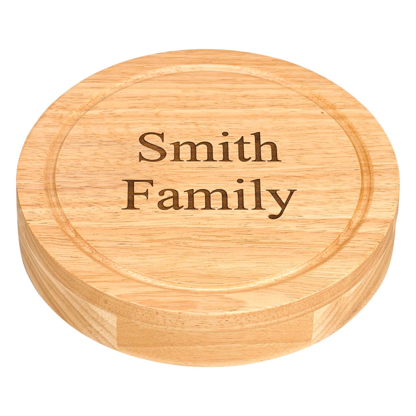 Contemporary Home Living 8.75&#x22; 5-Pc Rubber Wood Cutting Board and Cheese Tool Set