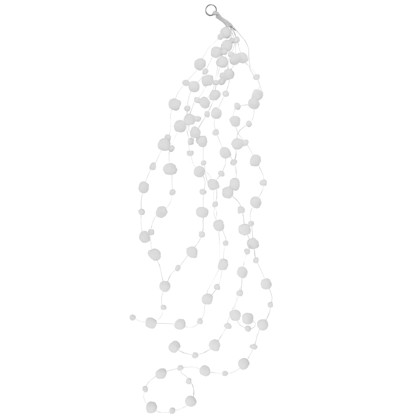 Northlight 4&#x27; White Plush Snowball Christmas Garland