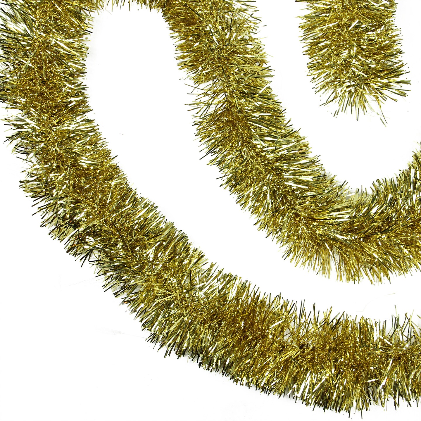 Northlight 50&#x27; x 4&#x22; Gold Tinsel Artificial Christmas Garland - Unlit