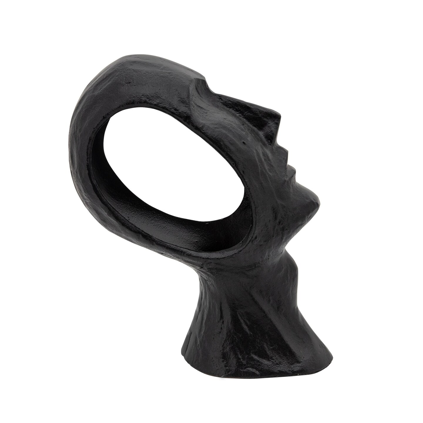 Kingston Living Metal Face Tabletop Sculpture - 11&#x22; - Black