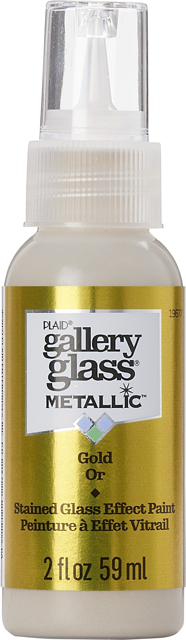 FolkArt Gallery Glass Paint 2oz-Metallic Gold
