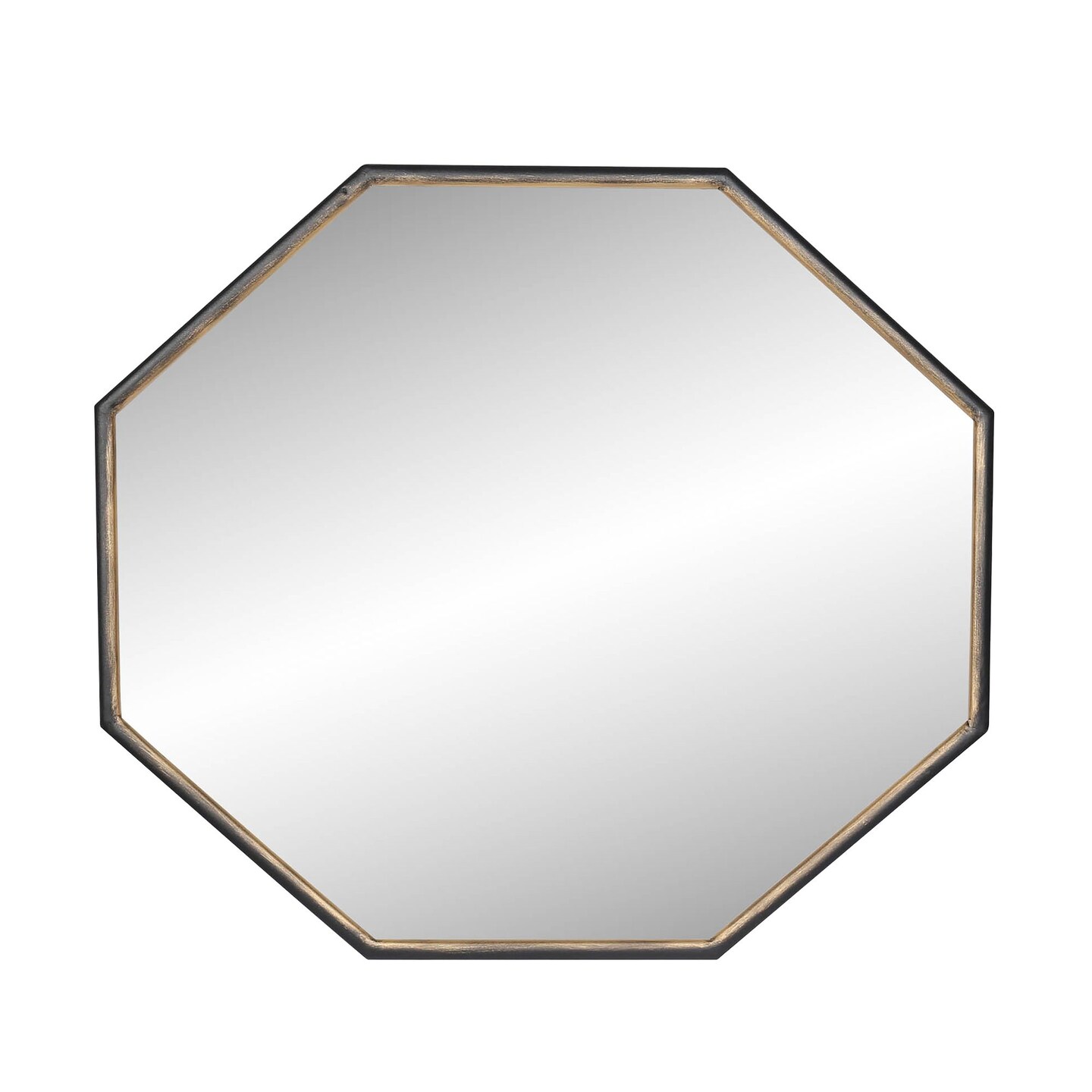 Kingston Living Octagonal Wall Mirror - 32&#x22; - Black and Gold